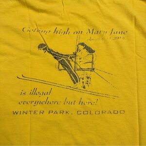 Vintage Yellow Winter Park, CO T-Shirt Men's XL